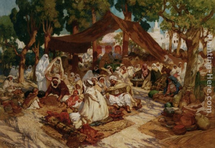 Frederick Arthur Bridgman North African Market